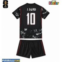 Kanada Jonathan David #10 Auswärts Trikotsatz Kinder WM 2026 Kurzarm (+ Kurze Hosen)